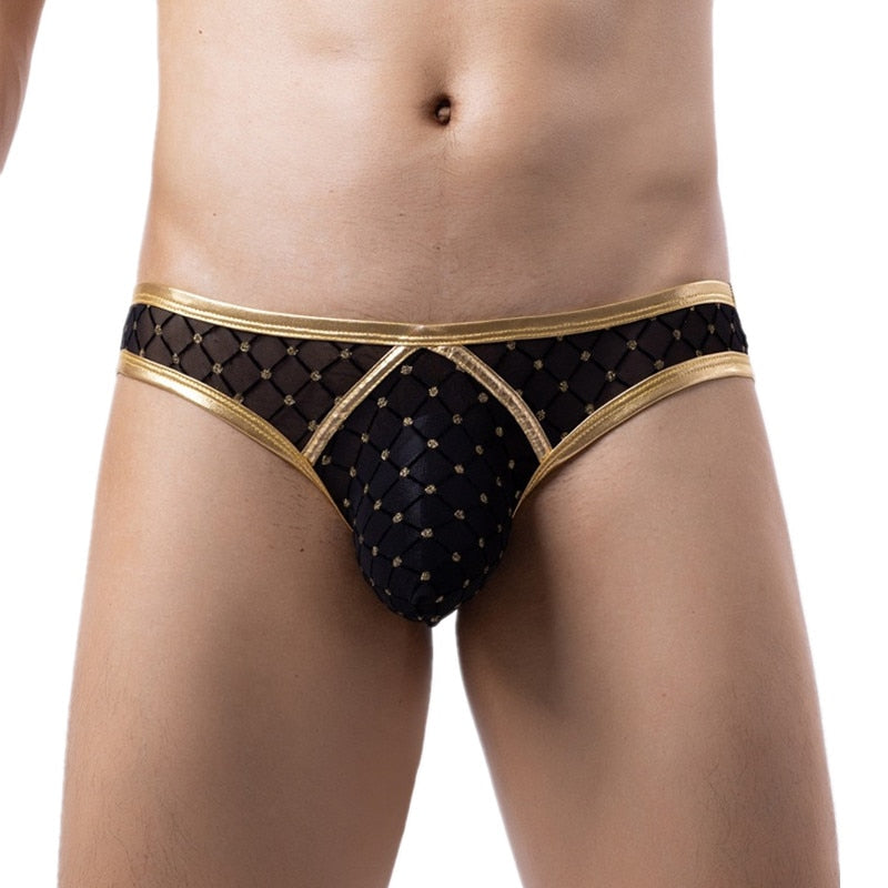 Chandelier Trimmed Mesh Briefs | dmunderwear detail image 6