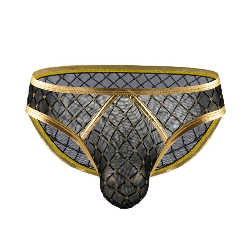 Chandelier Trimmed Mesh Briefs | dmunderwear detail image 8
