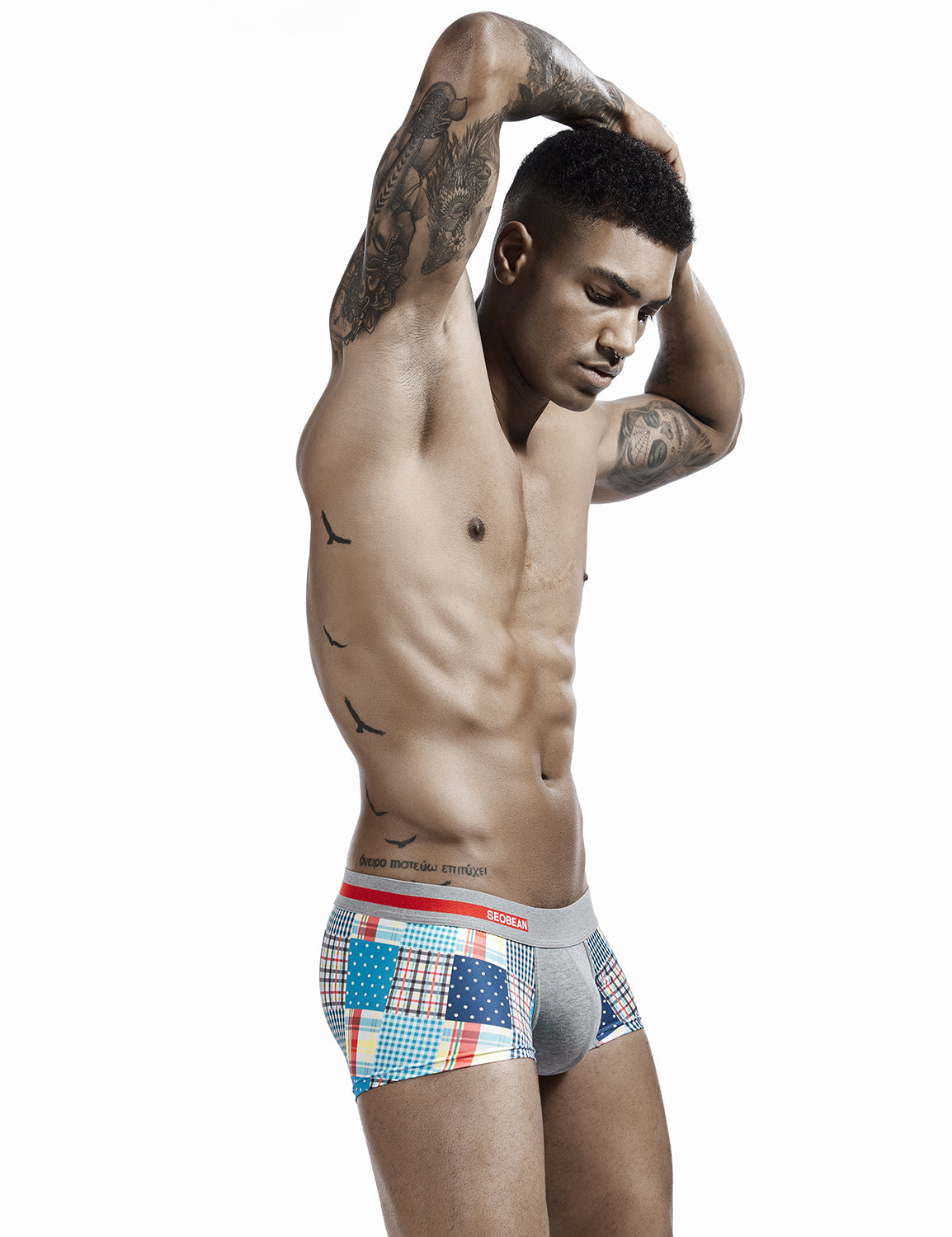 Checkered & Dot Boxer Brief 00207 | dmunderwear detail image 3