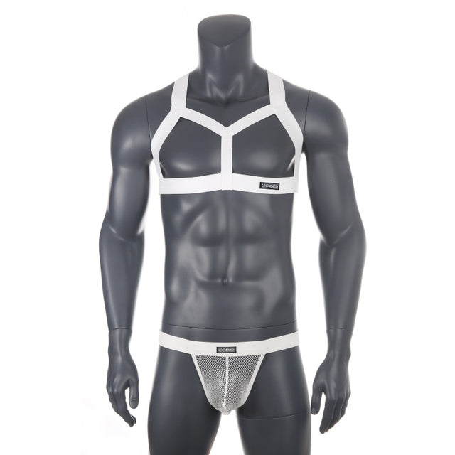 Chest Harness + Mesh Jockstrap Erotic Clubwear | dmunderwear variant image