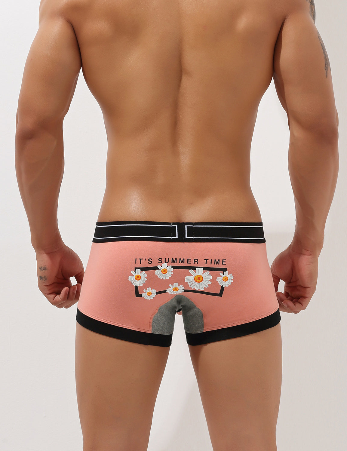 Chrysanthemum Pattern Low Rise Boxer Brief 00214 | dmunderwear