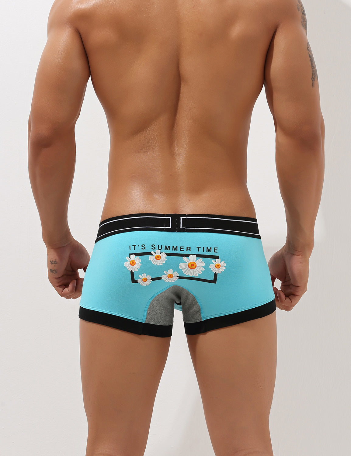 Chrysanthemum Pattern Low Rise Boxer Brief 00214 | dmunderwear detail image 10