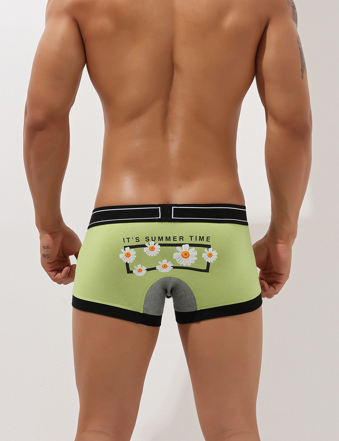 Chrysanthemum Pattern Low Rise Boxer Brief 00214 | dmunderwear detail image 14