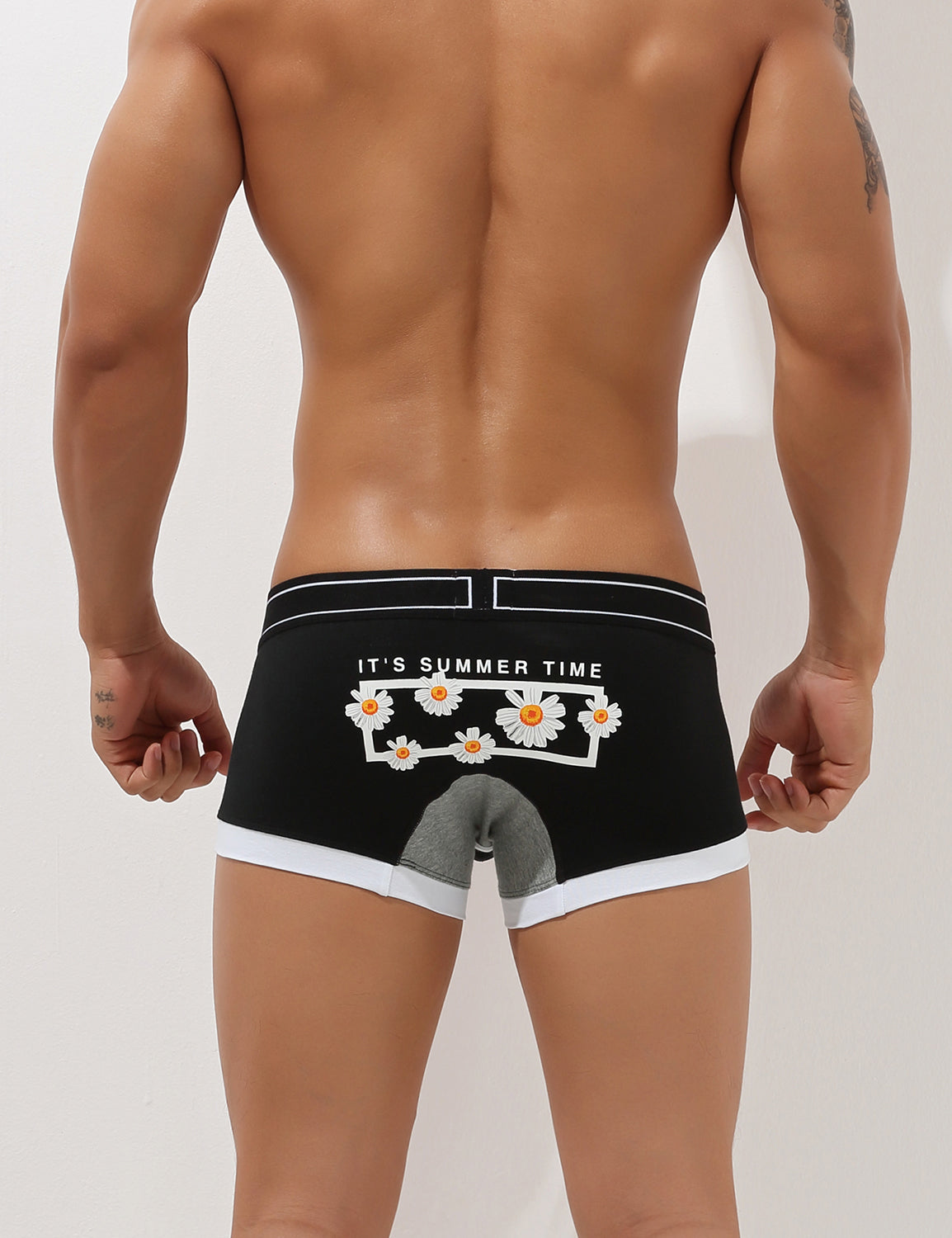 Chrysanthemum Pattern Low Rise Boxer Brief 00214 | dmunderwear detail image 6