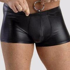 ORVLS Cock Ring Leather Boxer Short | dmunderwear