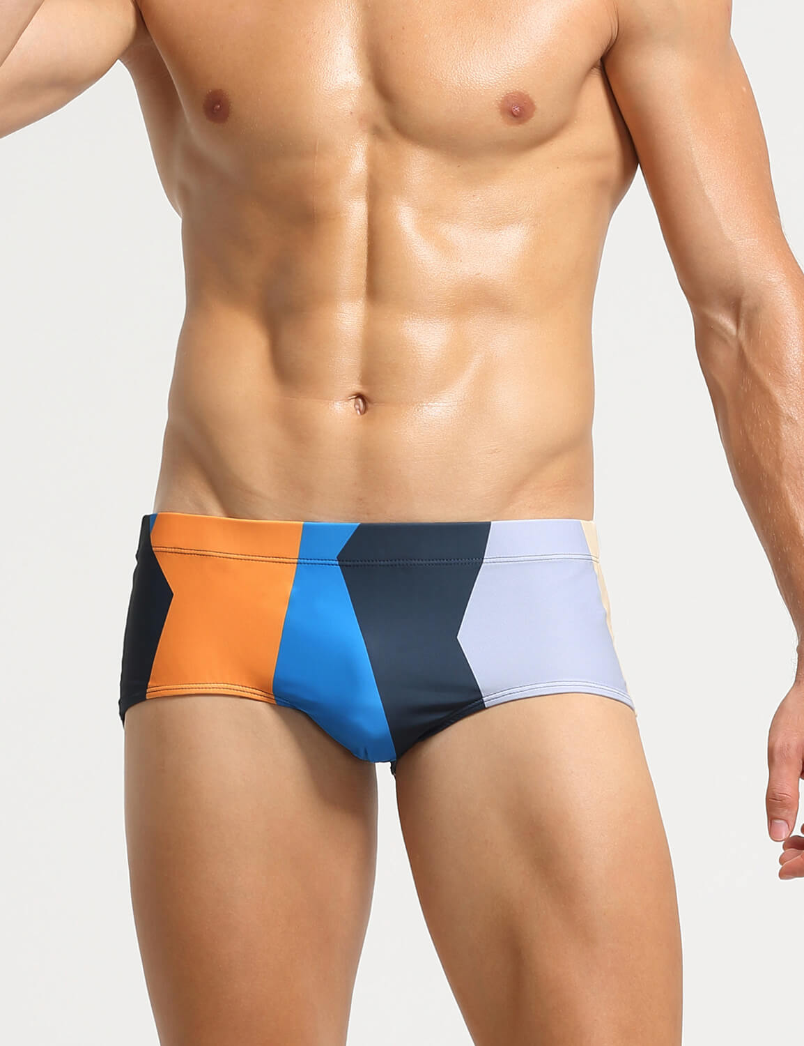 Color Block Boxer Briefs Swim 10801 | dmunderwear