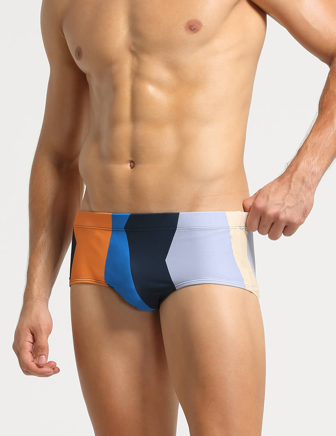 Color Block Boxer Briefs Swim 10801 | dmunderwear detail image 3