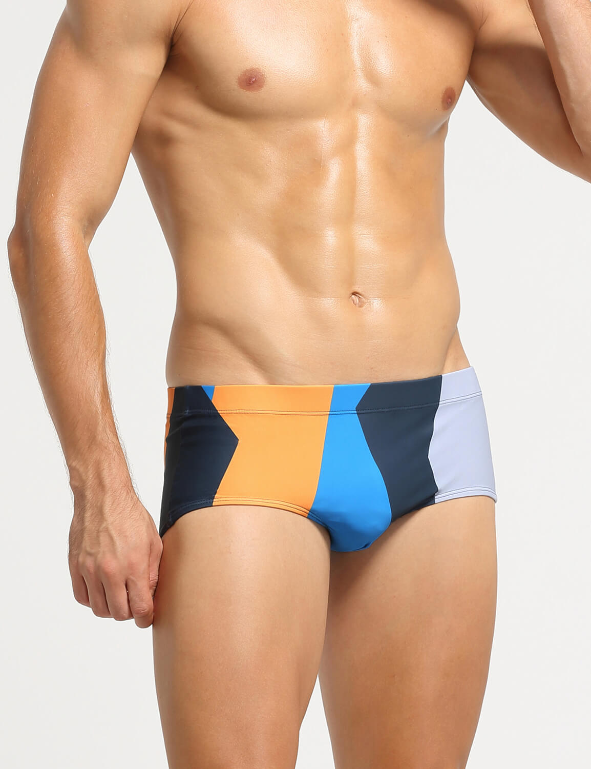 Color Block Boxer Briefs Swim 10801 | dmunderwear detail image 4