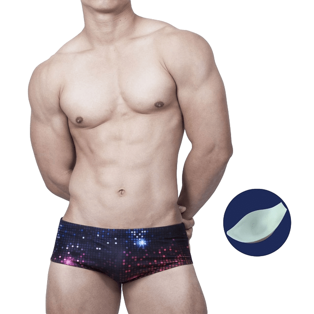 Cosmic Square Swim Briefs | dmunderwear detail image 4