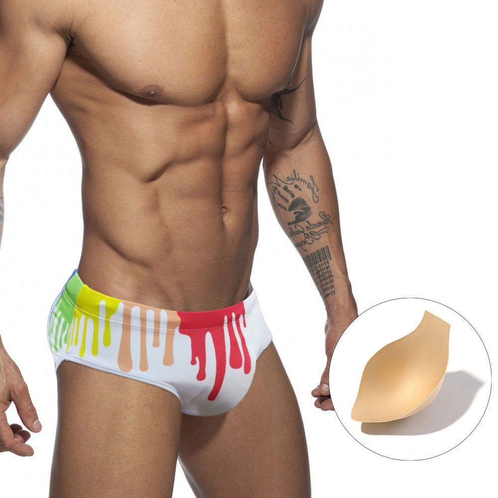 Crayon Graffiti Swim Briefs | dmunderwear detail image 14