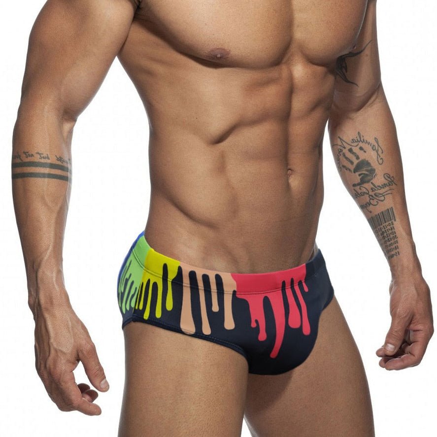 Crayon Graffiti Swim Briefs | dmunderwear variant image