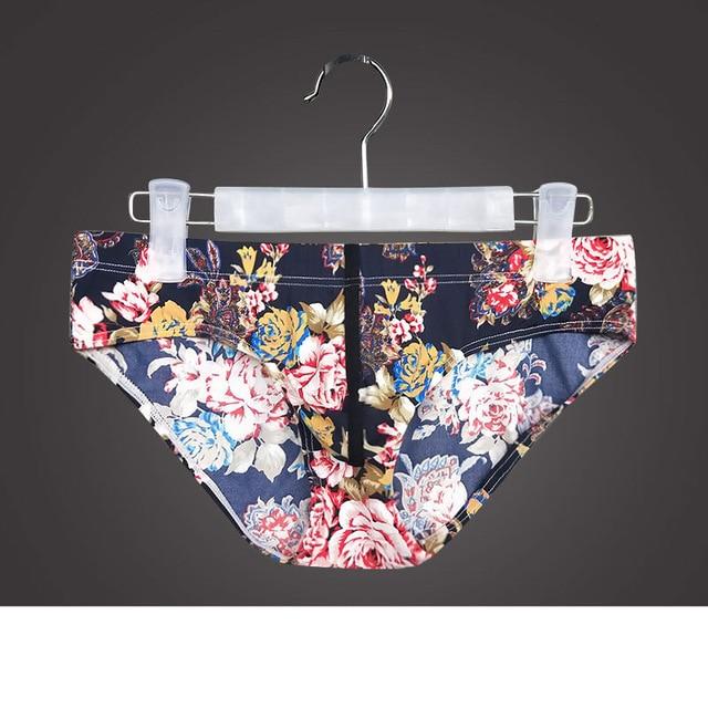 Dark Floral Print Briefs | dmunderwear variant image