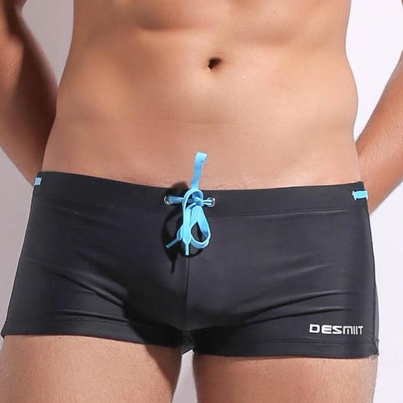 Desmiit Color Tie Square Cut Swim Trunks | dmunderwear