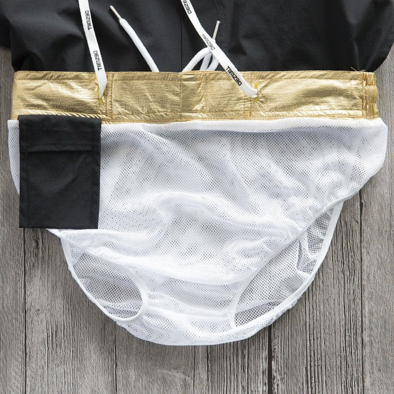 Desmiit Metallic Band Board Shorts | dmunderwear detail image 8