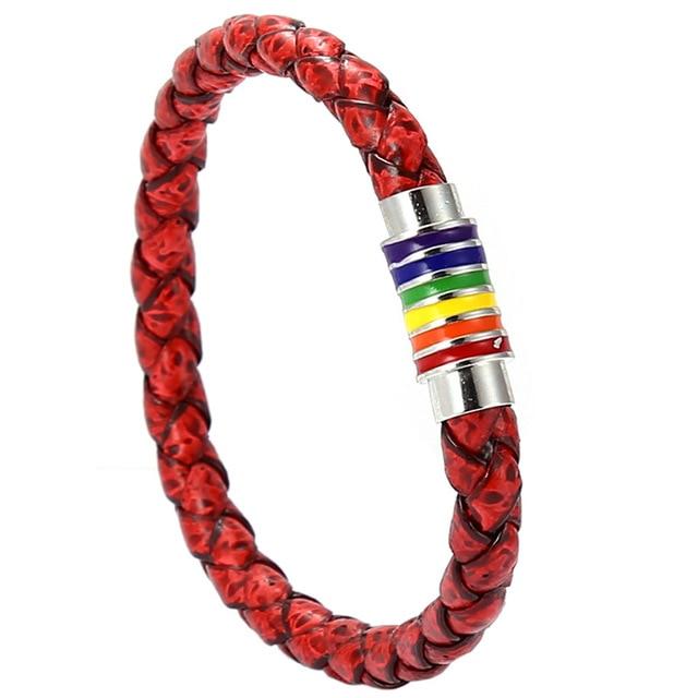 Distressed Woven Tumbler Pride Bracelet | dmunderwear detail image 8