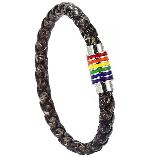 ORVLS Distressed Woven Tumbler Pride Bracelet | dmunderwear variant image