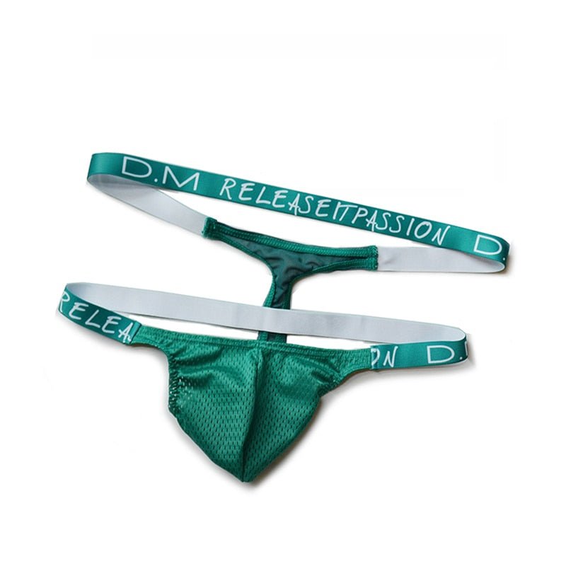 DM Double Banded Mesh Thong | dmunderwear