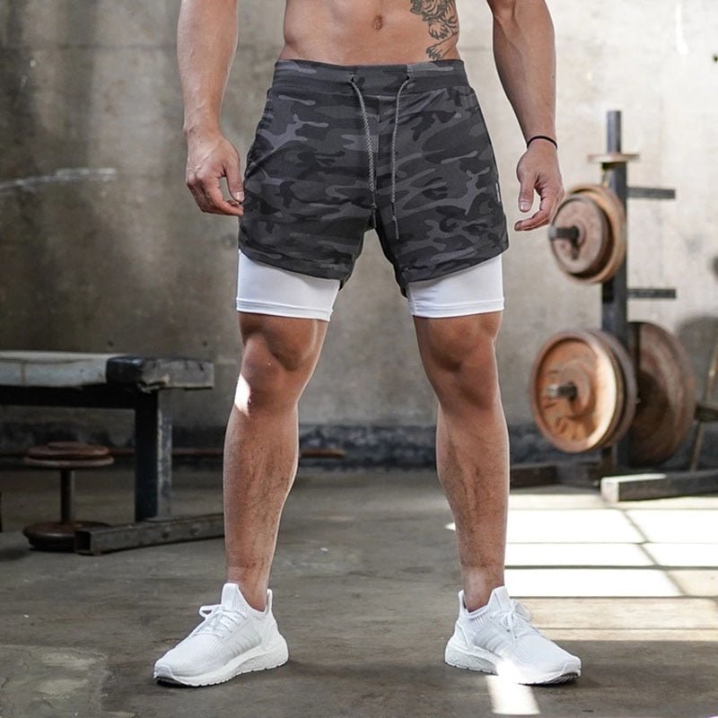 Double Layered Hidden Pocket Running Shorts | dmunderwear variant image
