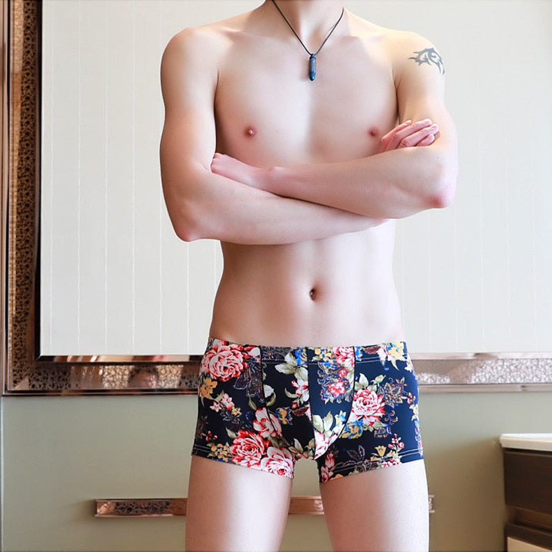 Dark Floral Print Boxers | dmunderwear detail image 2