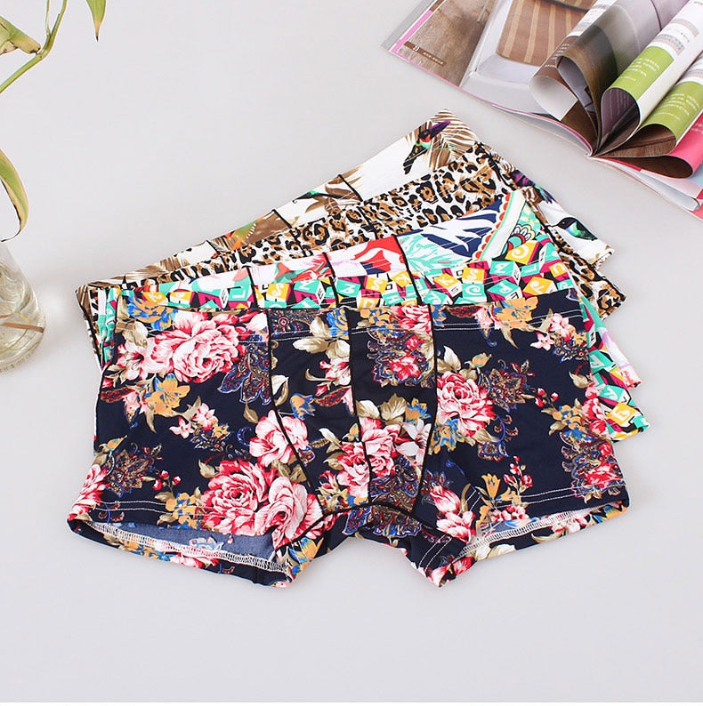 Dark Floral Print Boxers | dmunderwear detail image 7