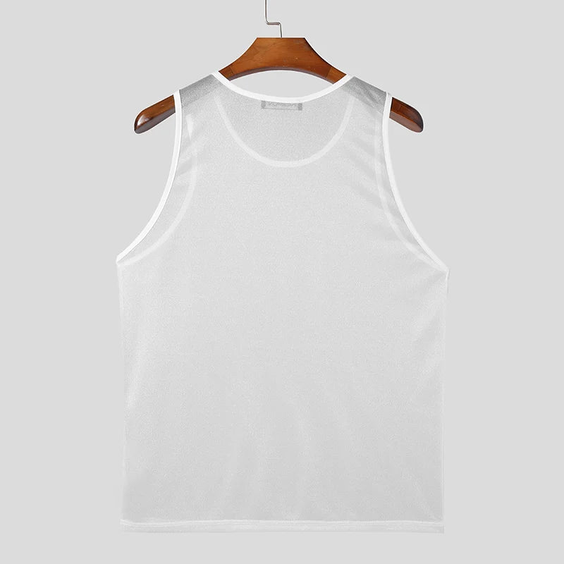 Fallen Snow Shimmer Tank Top | dmunderwear detail image 3