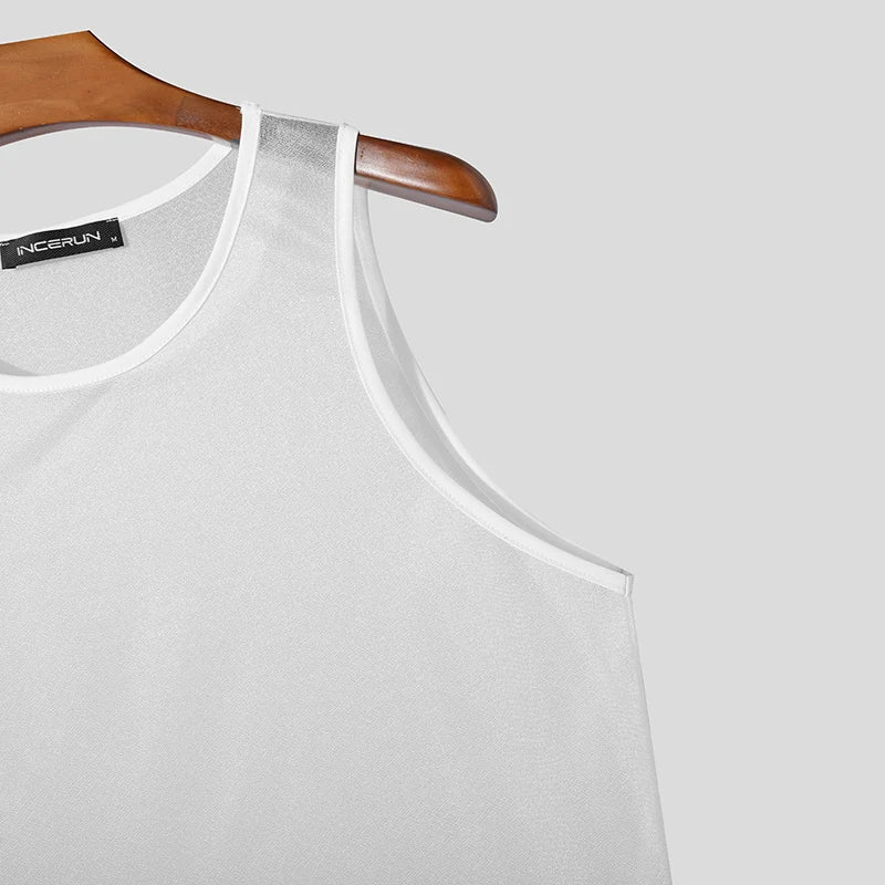 Fallen Snow Shimmer Tank Top | dmunderwear detail image 5
