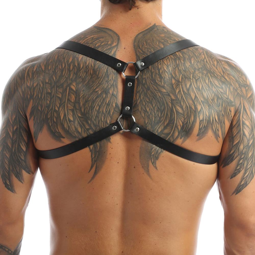 Faux Leather Backpack Harness | dmunderwear detail image 2
