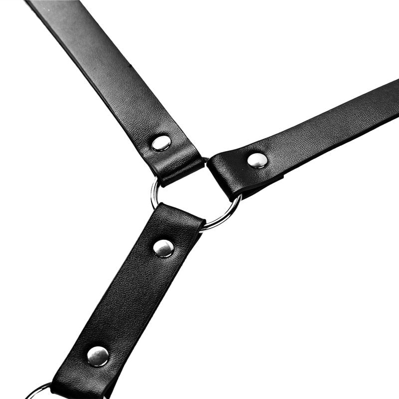 Faux Leather Backpack Harness | dmunderwear detail image 6