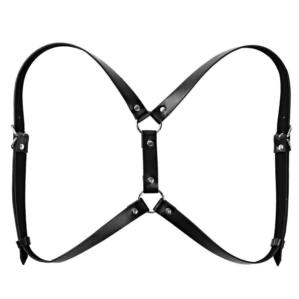 ORVLS Faux Leather Backpack Harness | dmunderwear detail image 5
