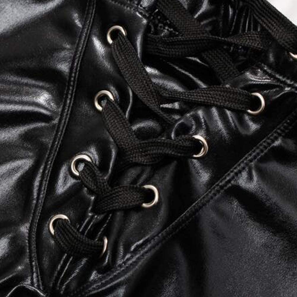 Faux Leather Metallic Swim Trunks | dmunderwear detail image 13