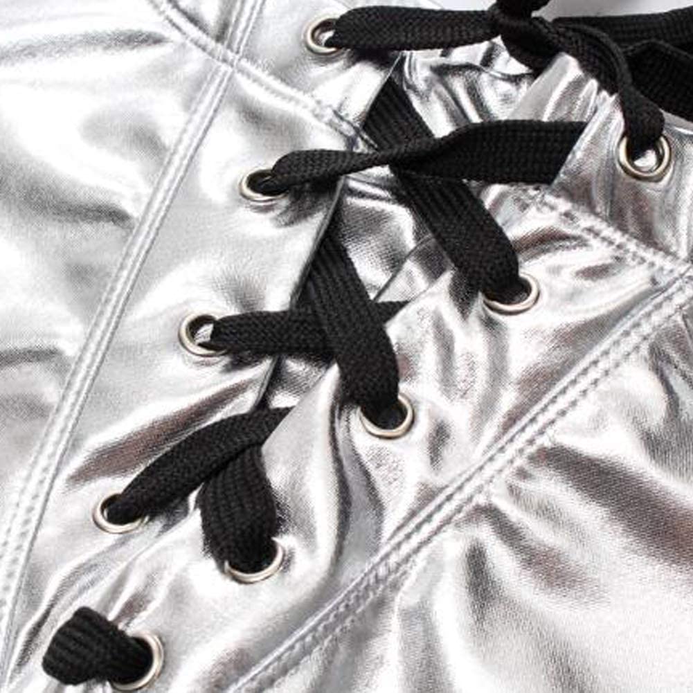 Faux Leather Metallic Swim Trunks | dmunderwear detail image 15