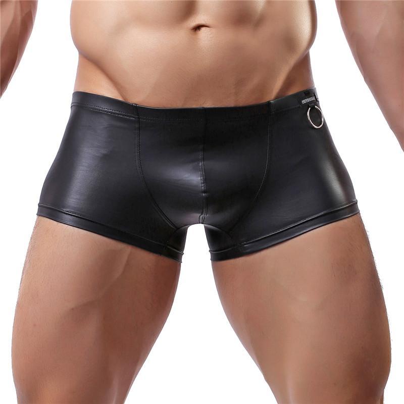 Faux Leather Ring Boxer Briefs | dmunderwear variant image