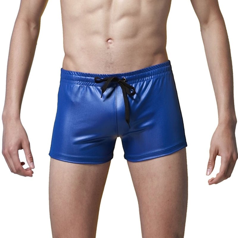 Faux Leather Swim Trunks | dmunderwear