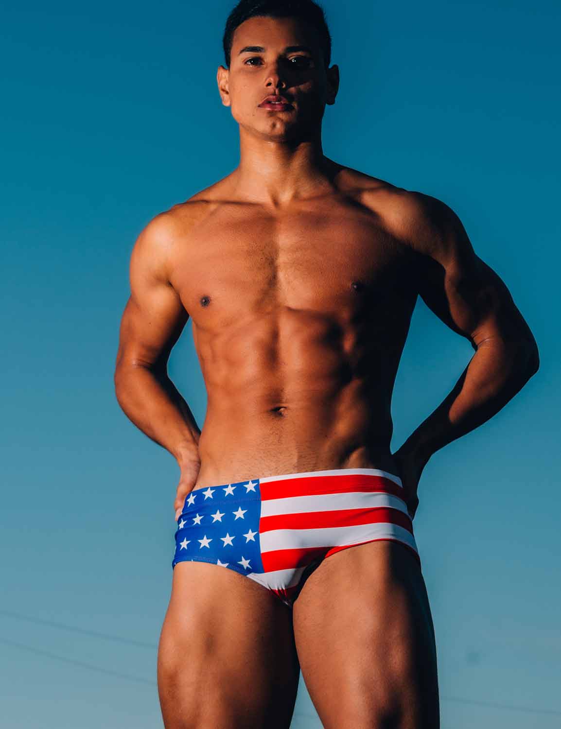 Flag Boxer Brief Swimwear 00802 | dmunderwear