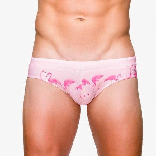 Flamingo Swim Briefs | dmunderwear detail image 4