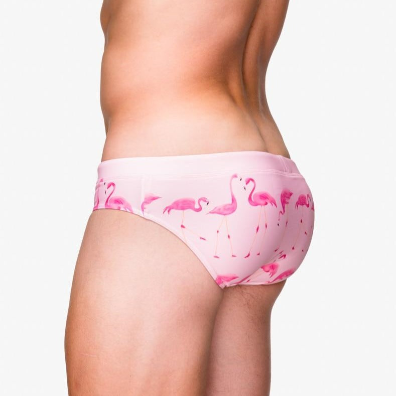 Flamingo Swim Briefs | dmunderwear detail image 7