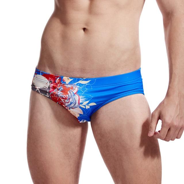 Floral Skull Swim Briefs | dmunderwear
