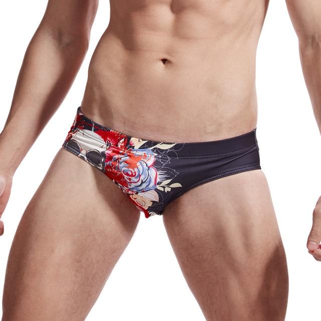 Floral Skull Swim Briefs | dmunderwear variant image