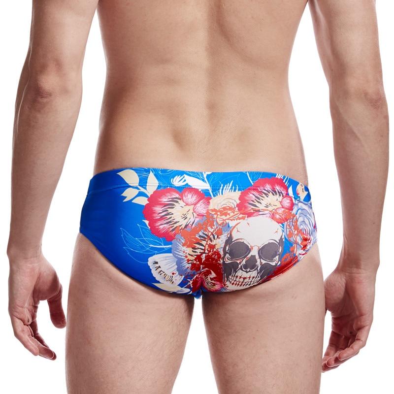 Floral Skull Swim Briefs | dmunderwear detail image 8