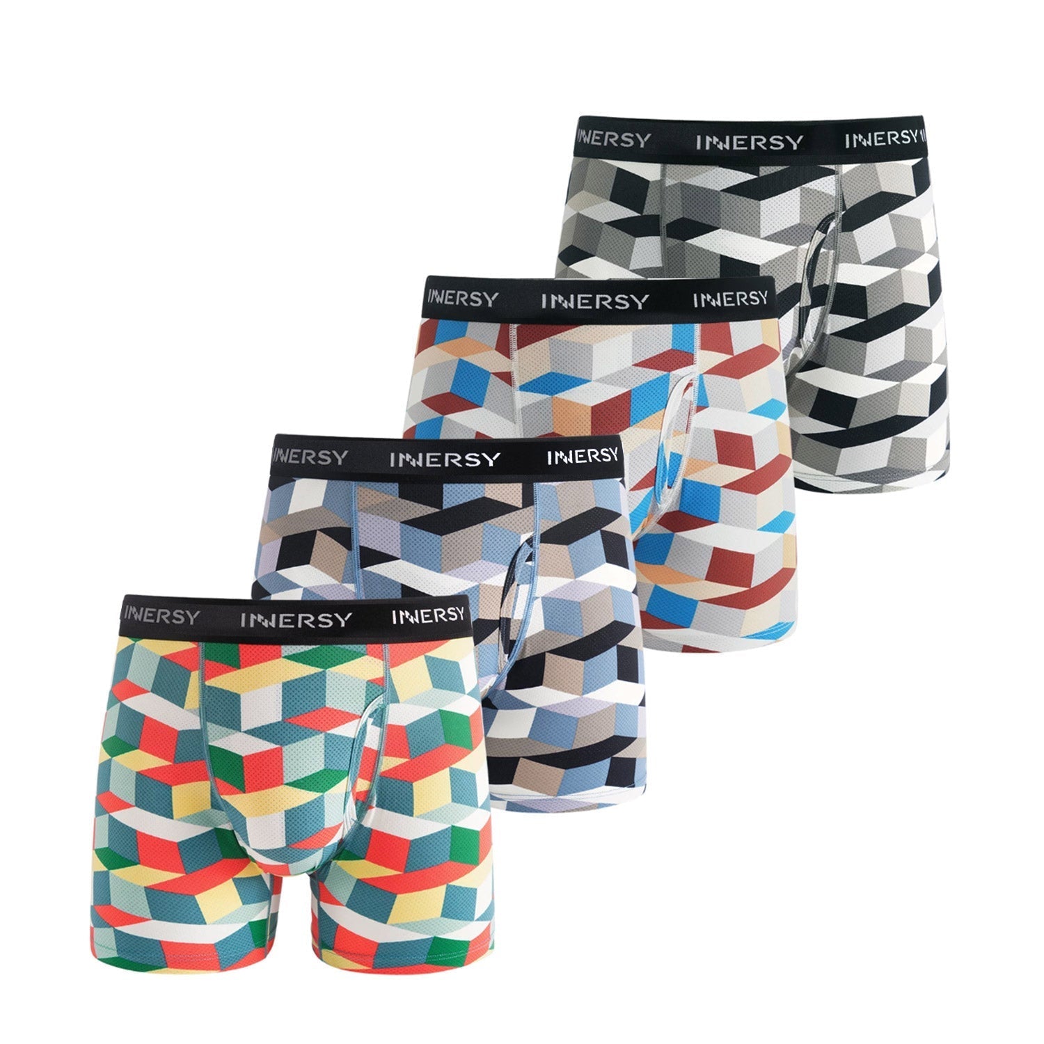 Geometric Mesh Boxer Briefs 4-Pack | dmunderwear