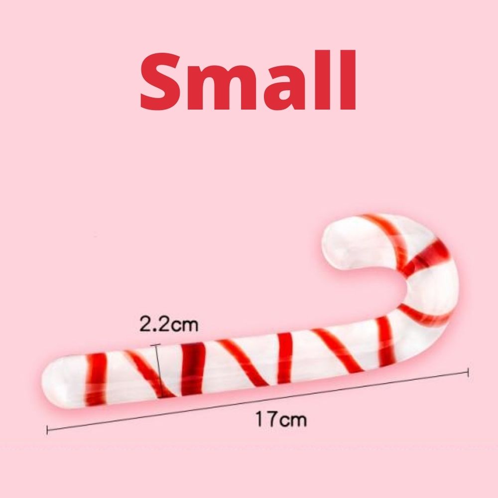 Glass Red Candy Cane Dildo | dmunderwear variant image