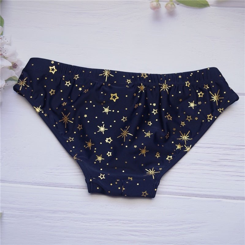 Gold Stars Swim Briefs | dmunderwear detail image 2
