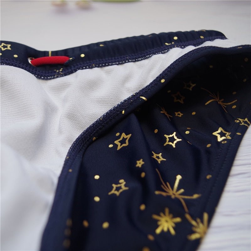 Gold Stars Swim Briefs | dmunderwear detail image 3