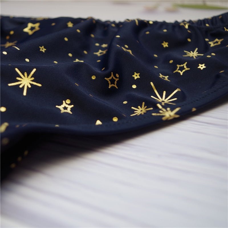 Gold Stars Swim Briefs | dmunderwear detail image 5
