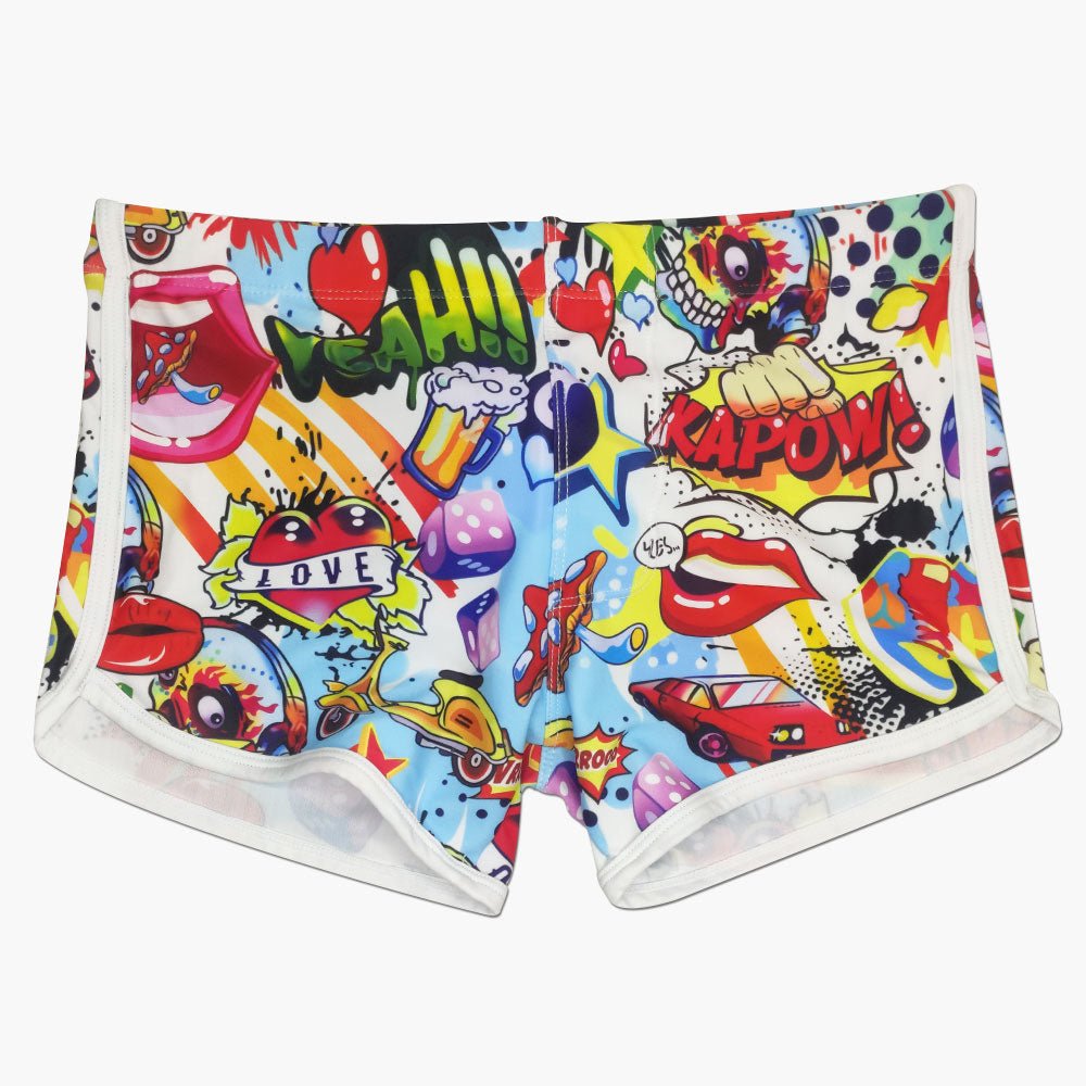 Graffiti Explosion Swim Trunks | dmunderwear detail image 5