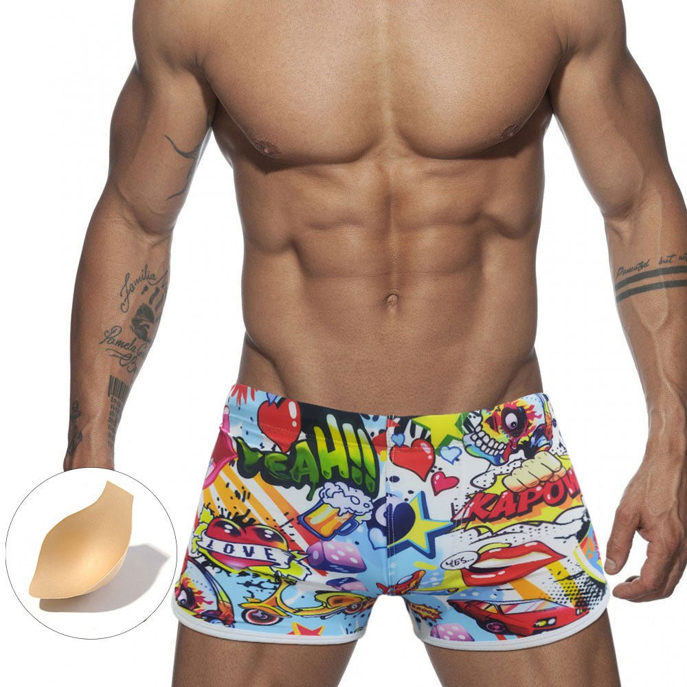 Graffiti Explosion Swim Trunks | dmunderwear detail image 6