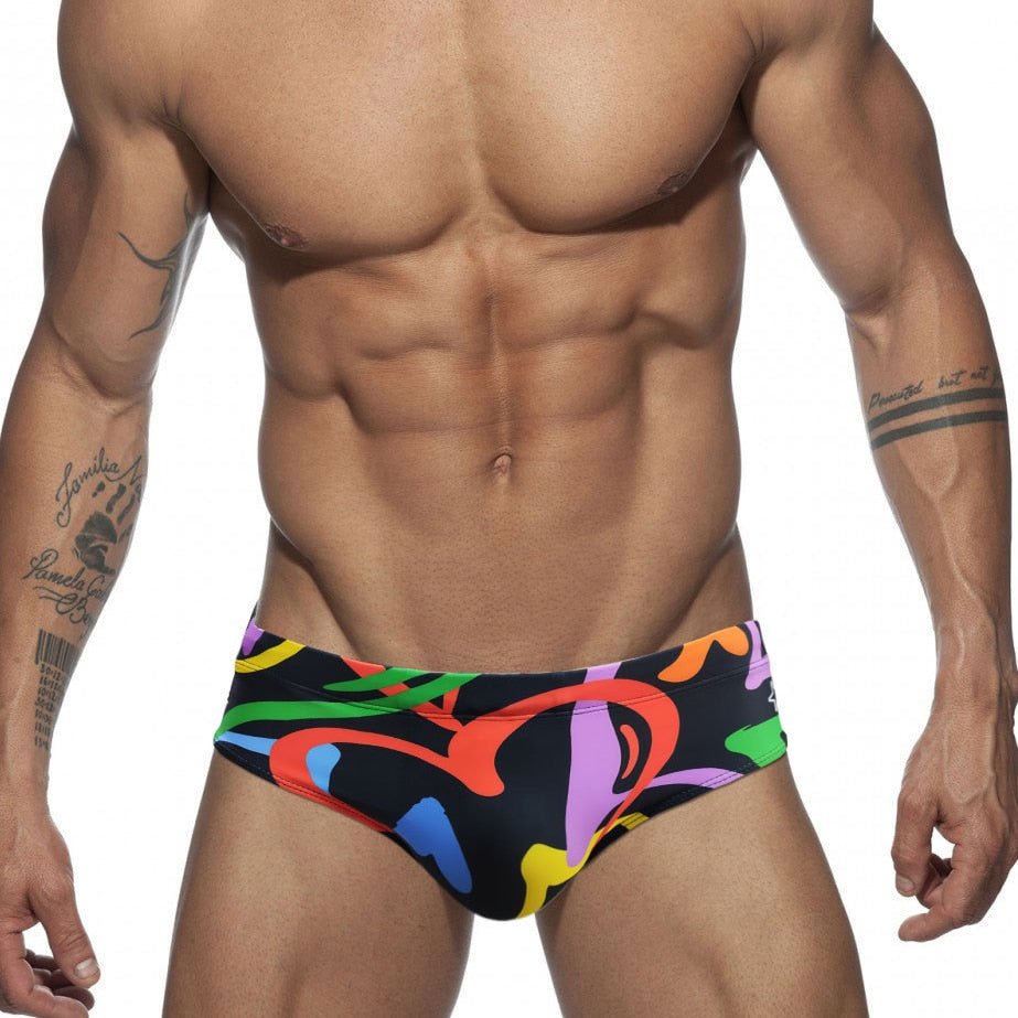 Graffiti Hearts Swim Briefs | dmunderwear