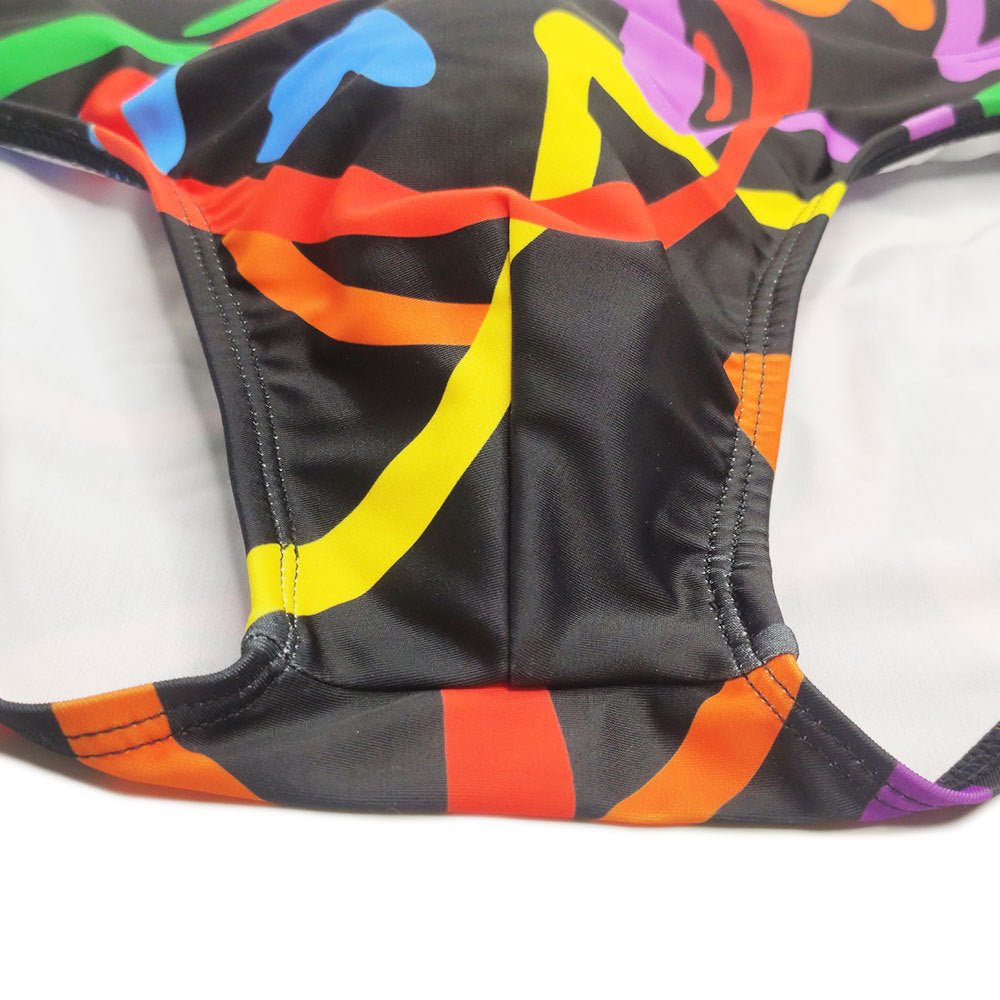 Graffiti Hearts Swim Briefs | dmunderwear detail image 5