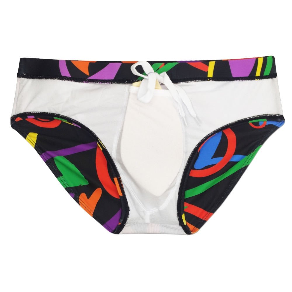 Graffiti Hearts Swim Briefs | dmunderwear detail image 7