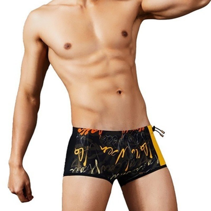 Graffiti Stripe Swim Trunks | dmunderwear detail image 5
